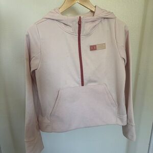 Under Armour Light Pink 1/2 Zip with Hood Size XS